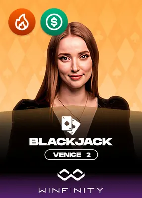 Venice BJ 2 Winfinity live dealer table by Live tables at Spinsy